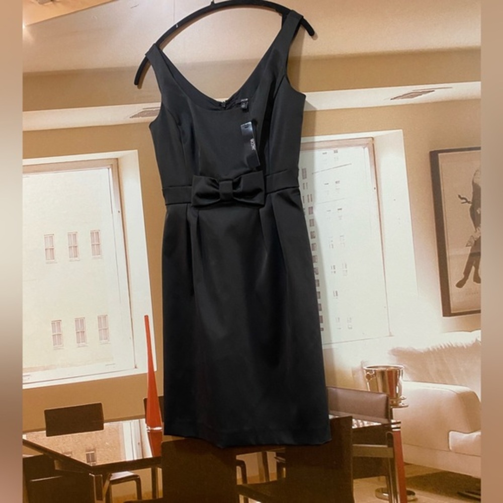 Jacob Black Mini Dress with Bow Detail